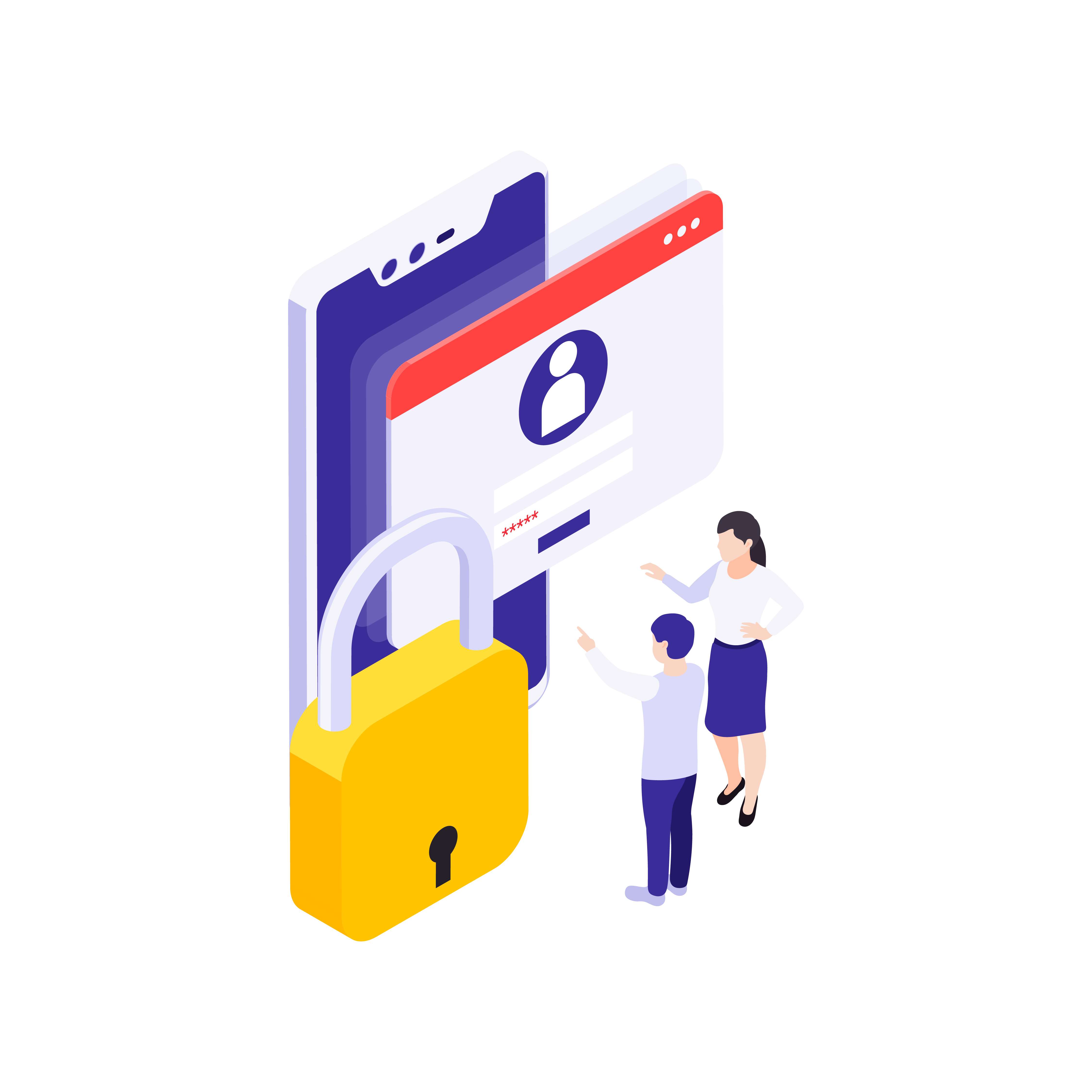 Secure Login Illustration